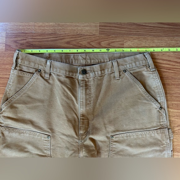 Men's Carhartt Brown Loose Fit Firm Duck Double-Front Utility Work Pant size 36 - Picture 8 of 16